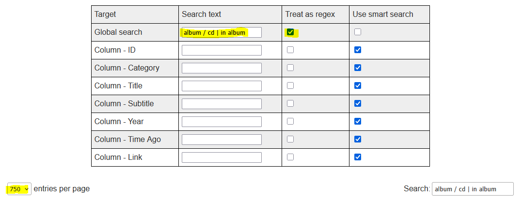 Simple Regex Example for Table Below