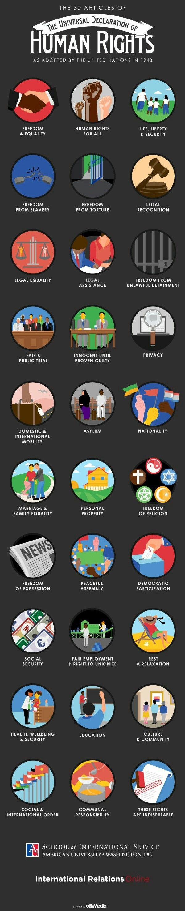 The 30 articles of the universal declaration of human rights | archive.org | oBizMedia